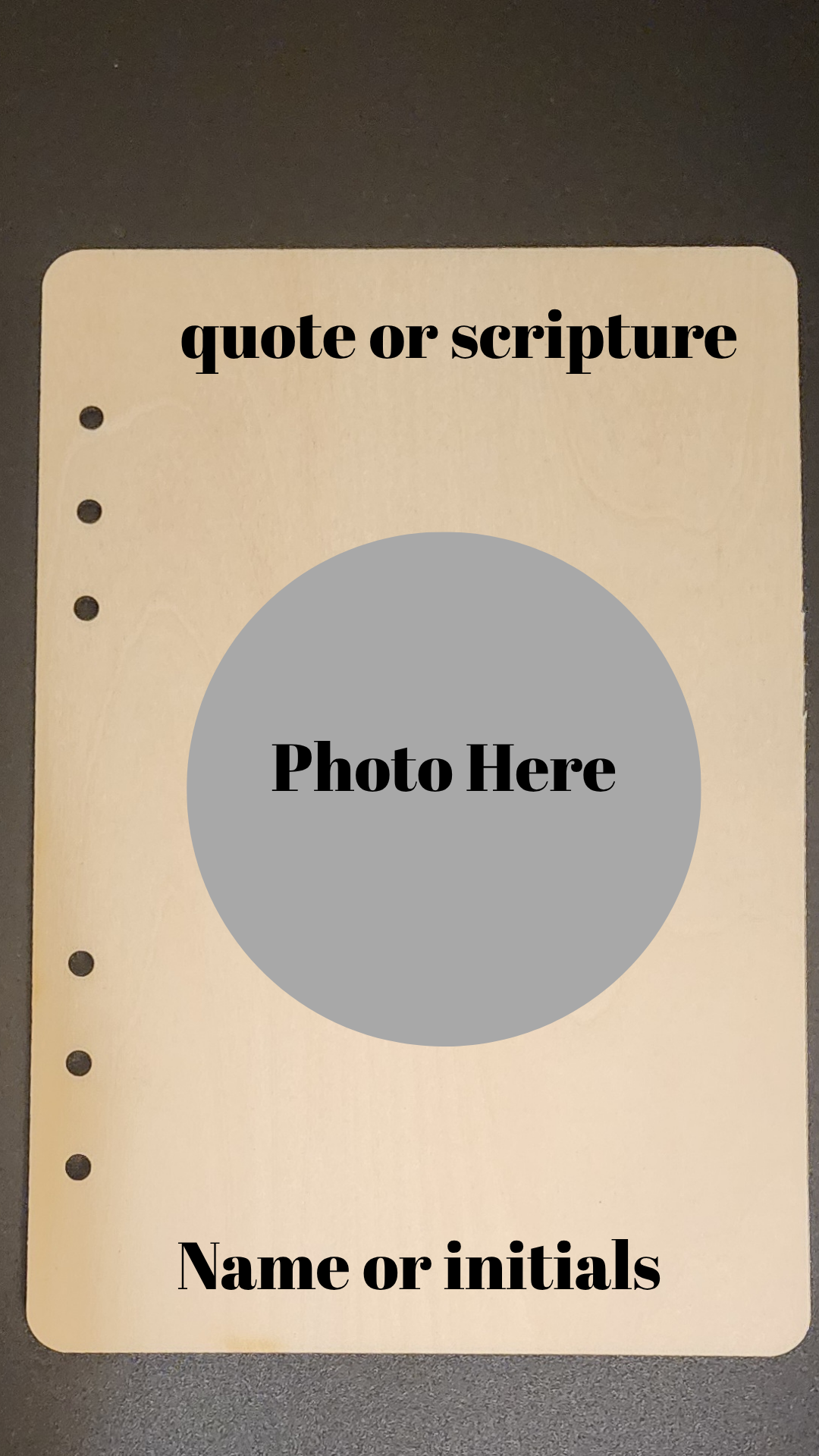 Personalized Wooden Engraved Notebook