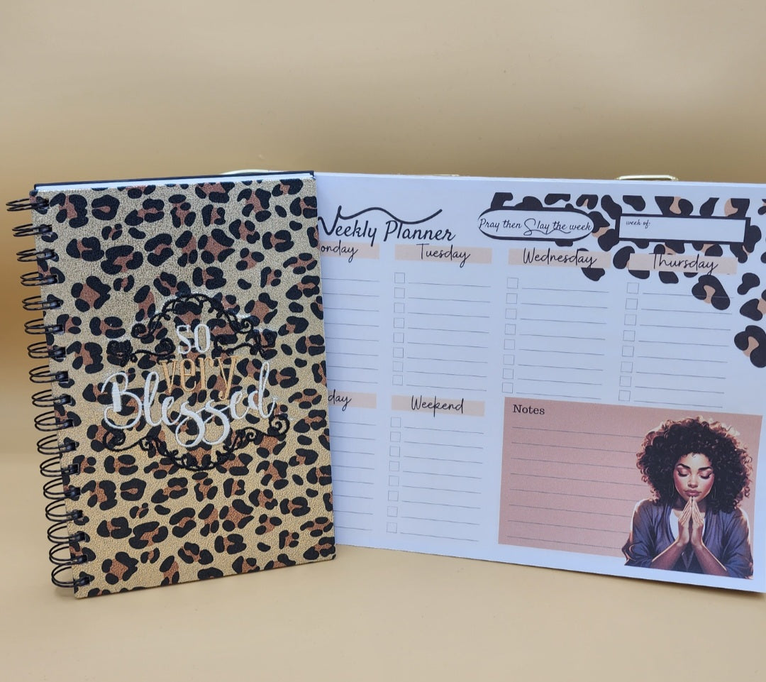 Blessed MAMA black tote and notebook set