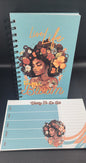 Live life in full BLOOM notebook and to do list set
