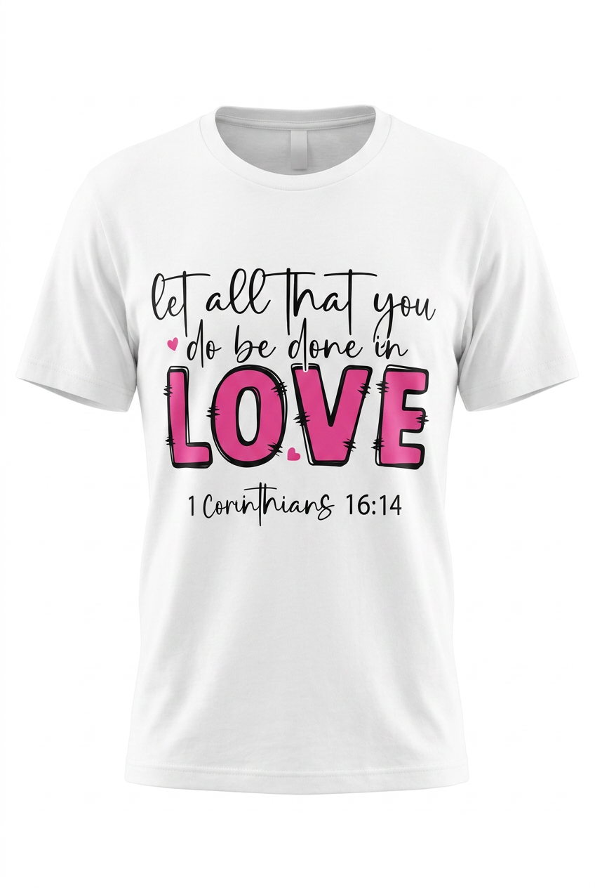 Let all you do be done in LOVE, t-shirt