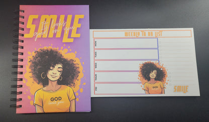 Smile, it looks good on you! Notebook and To Do list
