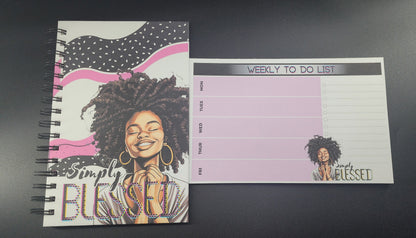 Simply Blessed notebook and to do list set