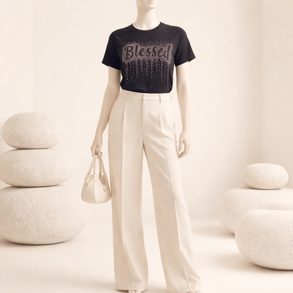 Blessed T-Shirt in rhinestone
