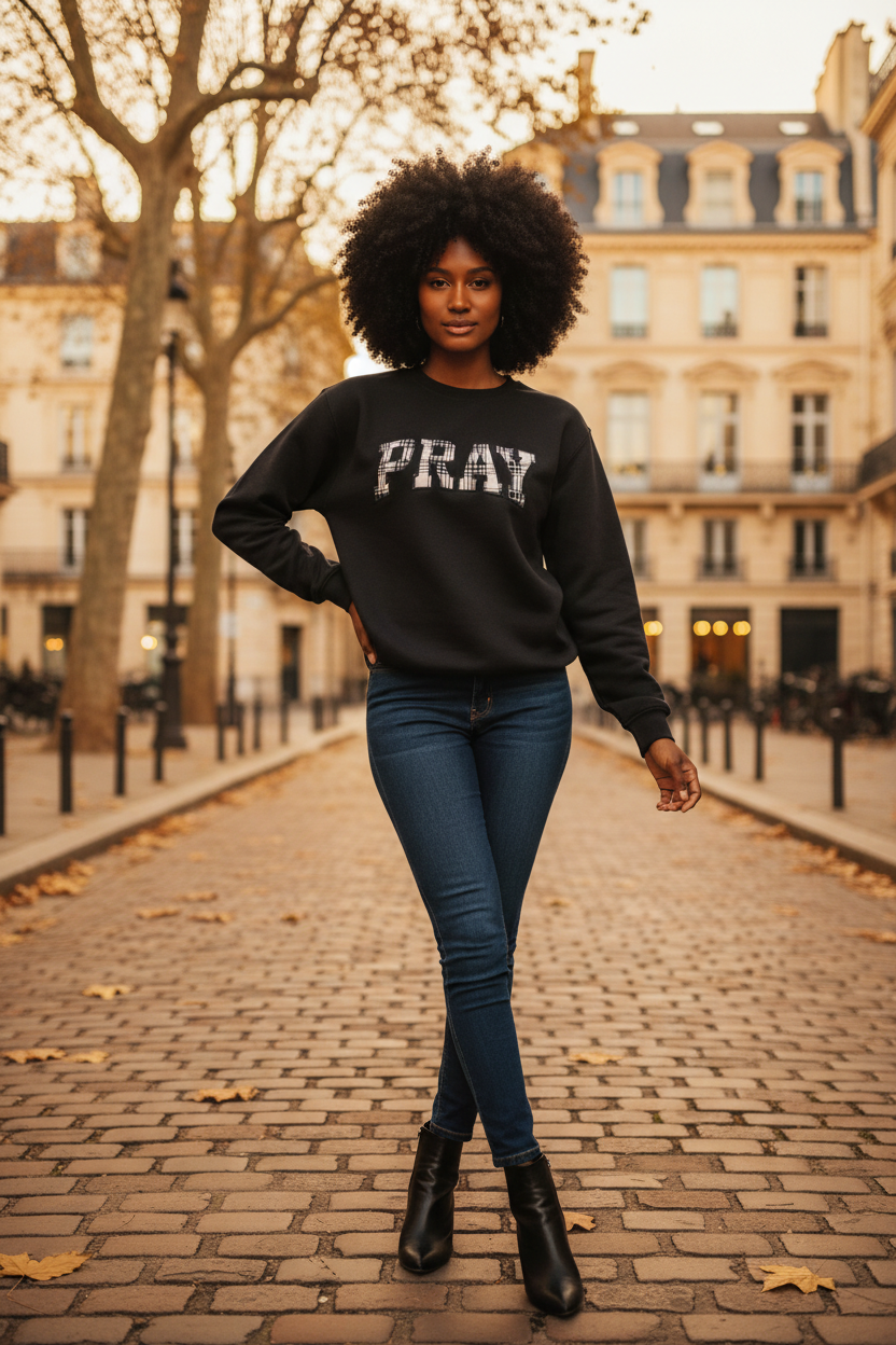 PRAY Black sweater