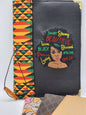 Strong Smart and Beautiful, embroidered cover travel journal