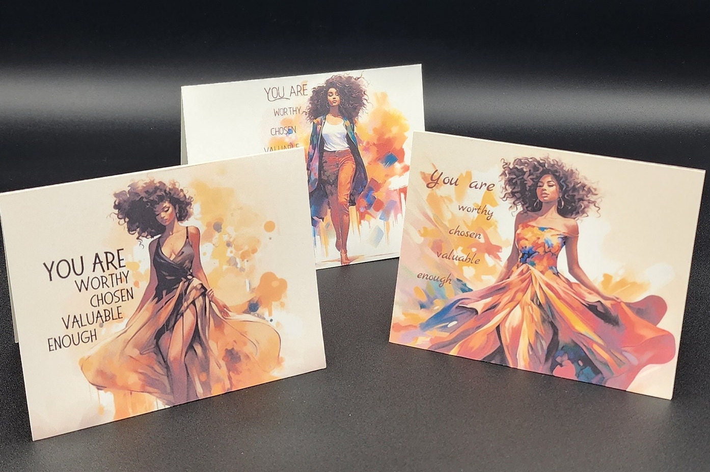 You are Worthy, 10 set of greeting cards.