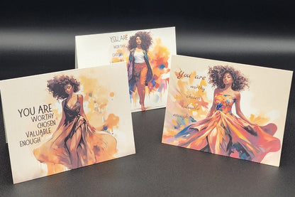 You are Worthy, 10 set of greeting cards.